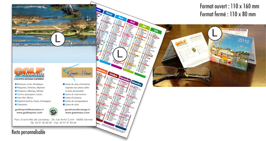 Calendriers de poche