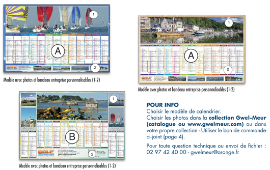 Calendriers horizontaux