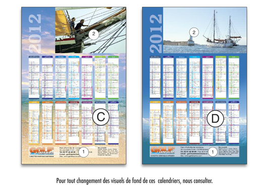 calendriers verticaux